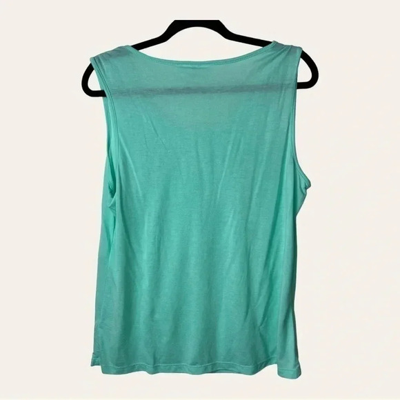 0867. CATO LACE TANK BLOUSE SIZE‎ X-LARGE AQUA IN COLOR LIGHTWEIGHT - Picture 5 of 9